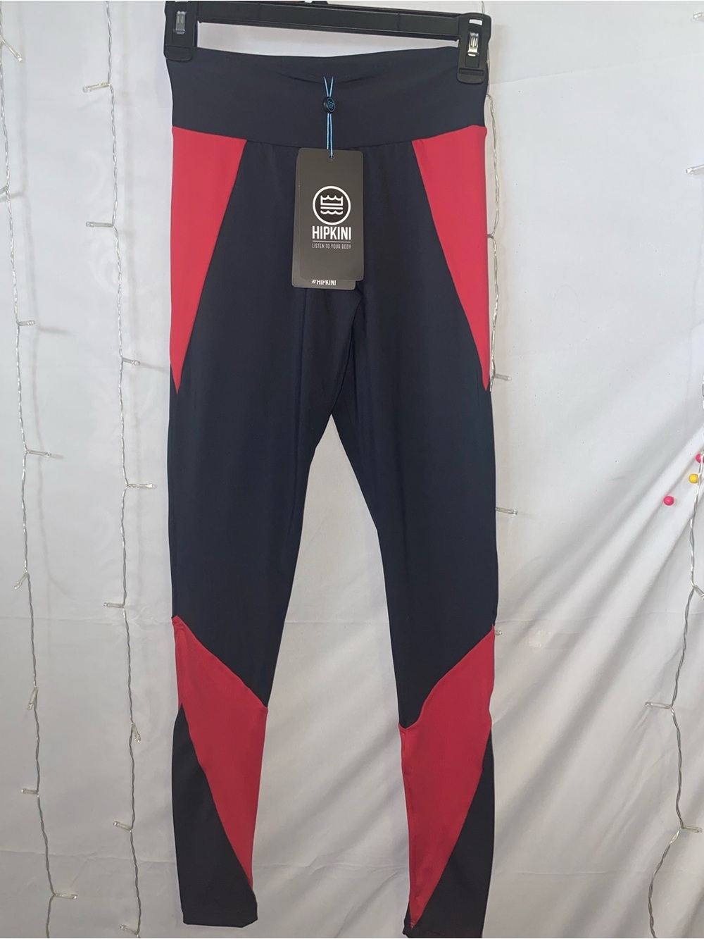 Hipkini Black and Red Colorblock Leggings